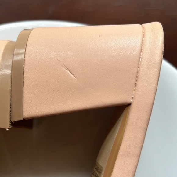 Chunky block heel nude sandals - Picture 5 of 9